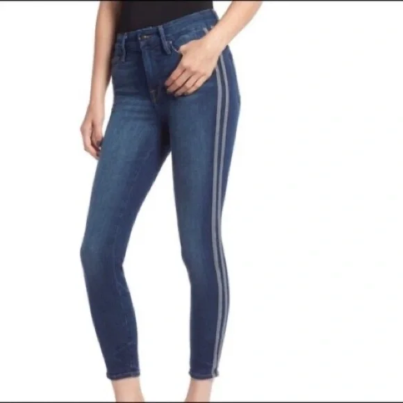 NEW Good American Good Legs in BLUE122, Athletic Stripe - Picture 7 of 11